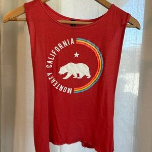Monterey California Red Tank Top